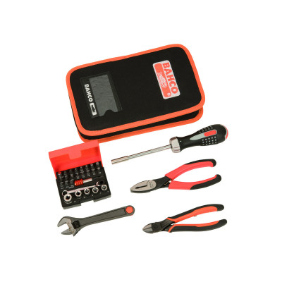 Valise mini-pochettes avec kit d’outils multi-usages - 36 pcs - Bahco | 4750FB5ATS001