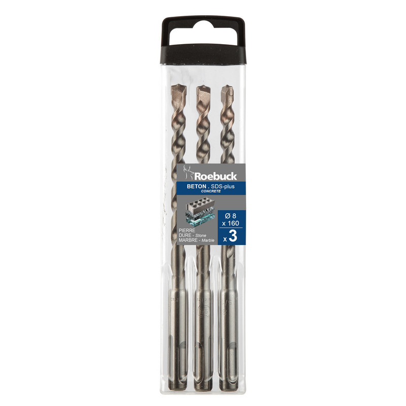 PACK 3 FORETS SDS+ D. 8X160 - ROEBUCK | 853498