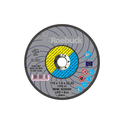 DISQUE LIFE+ EVO - D.115X1,6 TRONCONNAGE - ACIER INOX - ROEBUCK | 866810