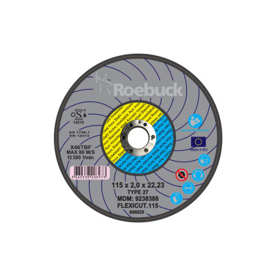 DISQUE FLEXI-CUT - D.115X2 TRONCON. EBARBAGE ACIER/INOX - ROEBUCK | 866829