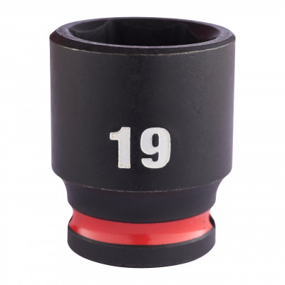 DOUILLE SHOCKWAVE 3/8" HEX COURTE 19 MM - Clip brochable - Milwaukee | 4932480276