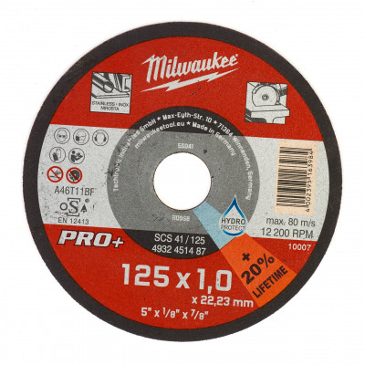 PRESENTOIR DE COMPTOIR DISQUE A TRONCONNER PRO+ 125MM EPAISSEUR 1MM PRO+ 200PC - Carton - Milwaukee | 4932451488