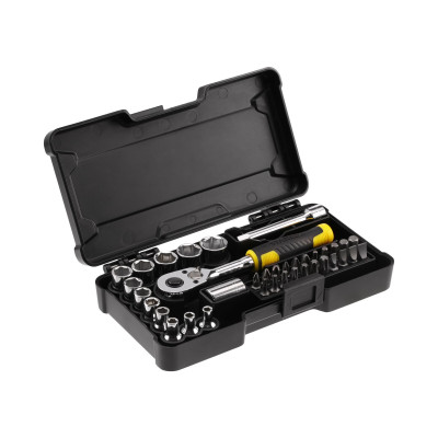 COFFRET DE DOUILLES COMPACT ¼’’ - JEU DE 37 PCS - STANLEY | STMT82672-0