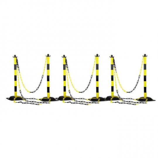 Precision Lot De 10 Poteaux De Délimitation Jaunes – Poteaux Séparables 1,7m Pour Entraînement Football & Sports