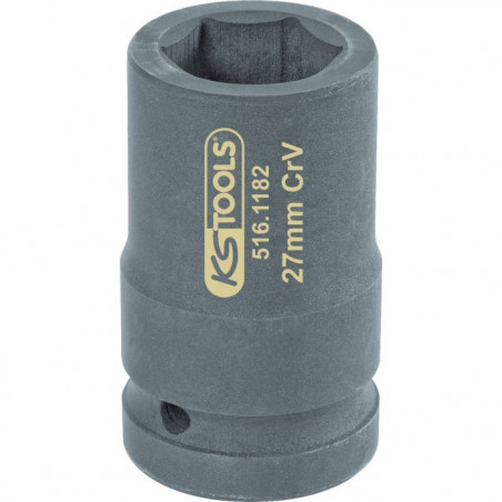 Bussola Esagonale KS Tools 515.1127 Per Avvitatori A Impulsi - 27mm, 1/2", Lunga, Cromo-Molibdeno - Foto 5