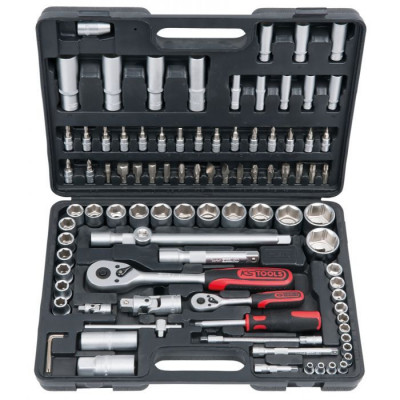 Coffret de douilles et accessoires F6 1/4'' - 1/2'', 94 pièces - KSTools | 911.0694