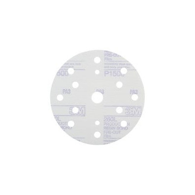 Hookit Disque abrasif de finition support film 260L, 150 mm, 15 trous, P1500, 51053 - 3M | 7100113147