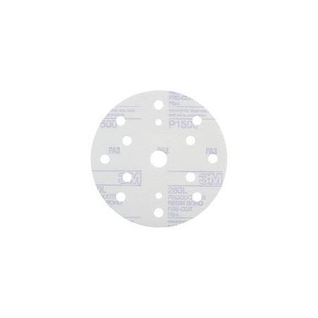 Hookit Disque abrasif de finition support film 260L, 150 mm, 15 trous, P1500, 51053 - 3M | 7100113147
