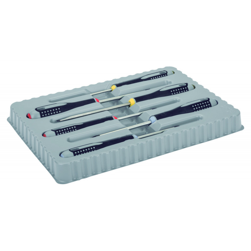 Jeu de tournevis vis à fente ERGO™/Phillips/Pozidriv avec poignée en caoutchouc - 6 pcs Bahco | BE-9884