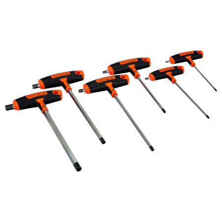 Jeu de tournevis pour vis 6 pans avec manche en T - 6 pcs Bahco | 903t-1
