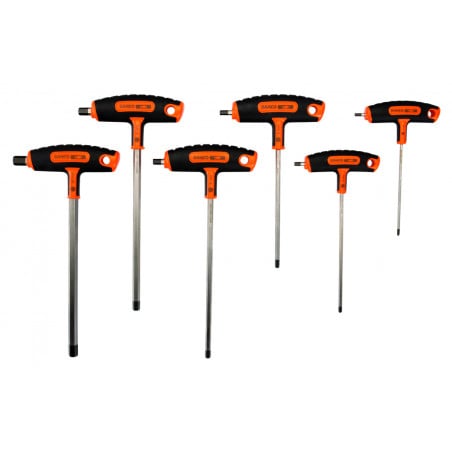 Jeu de tournevis pour vis 6 pans avec manche en T - 6 pcs Bahco | 903t-1