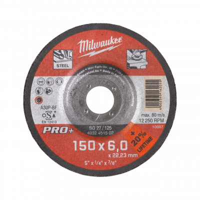 DISQUE A MEULER 150X7 MM PRO+ 1PC - Commande uniquement par multiple de 10 - Milwaukee | 4932471387