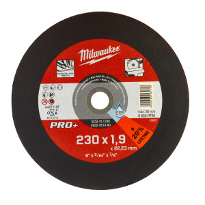DISQUE A TRONCONNER PRO+ 230MM EPAISSEUR 1,9 MM PRO+ 1PC - Commande uniquement par multiple de 25 - Milwaukee | 4932451490