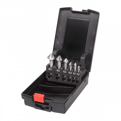 SET DE 6 FRAISES CONIQUES 90° DIN335C HSS COBALT 5% - Blister - Milwaukee | 4932493575
