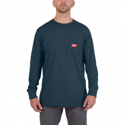 T-SHIRT TRAVAIL MANCHES-LONGUES BLEU MILWAUKEE | 4932493043