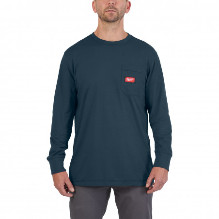 T-SHIRT TRAVAIL MANCHES-LONGUES BLEU MILWAUKEE | 4932493043