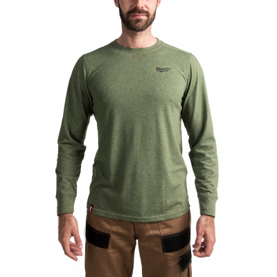 Milwaukee Tool T-shirt rouge à manches longues en coton/polyester pour hommes | Home Depot Canada