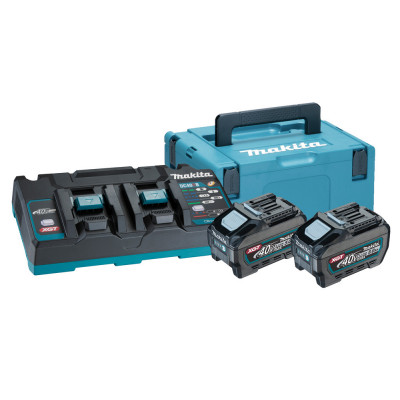 Pack Énergie 40Vmax XGT ® Lithium-Ion (2 batteries + 1 chargeur double ) en MAKPAC MAKITA | 191U13-9