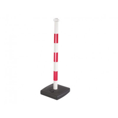Poteau de signalisation PVC 0,90m Rouge/Blanc GISS | 848123