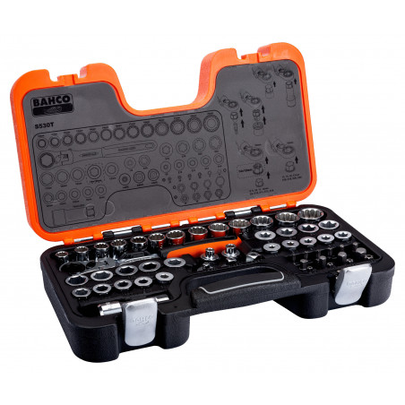 JEU DE DOUILLES TRAVERSANTES 53PCS - Bahco | S530T