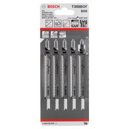 2608636640 Lame de scie sauteuse T 308 BOF Accessoire Bosch pro outils