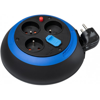 Enrouleur de câble Design-Box CL-S USB 3m H05VV-F 3G1,0 noir/bleu - Brennenstuhl | 1102231600