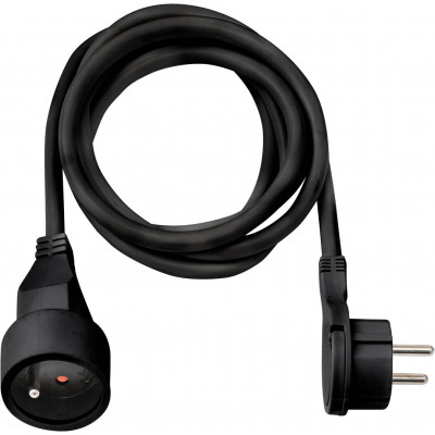 Rallonge électrique avec fiche plate, noire, 5m H05VV-F 3G1,5 - Brennenstuhl | 1161821015
