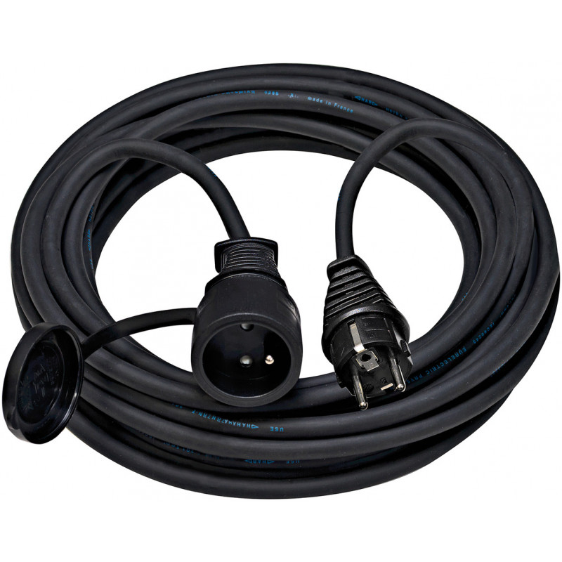 Rallonge électrique 10m H07RN-F 3G2,5, noire - Brennenstuhl | 1169331
