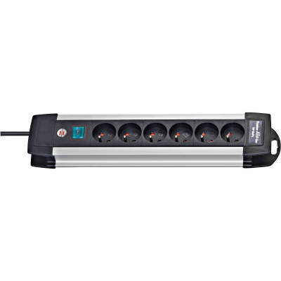 Multiprise Premium-Alu-Line 6 prises 3m H05VV-F 3G1,5 - Brennenstuhl | 1391001066