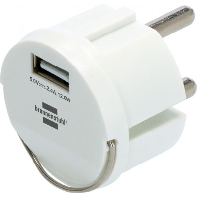 Adaptateur pour port USB 2,4A blanc - Brennenstuhl | 1508110