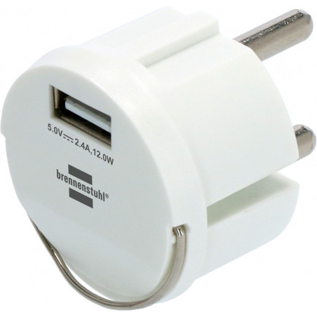 Adaptateur pour port USB 2,4A blanc - Brennenstuhl | 1508110