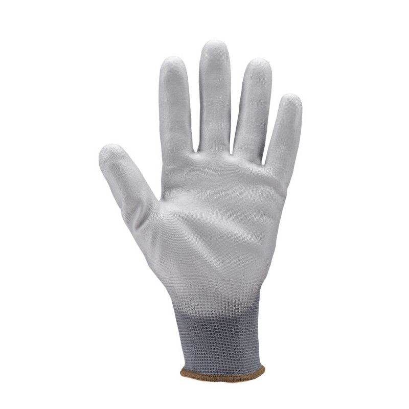 Gants EUROLITE 6030 polyester gris J13 paume enduite PU gris *CAR* - COVERGUARD | MOP6030