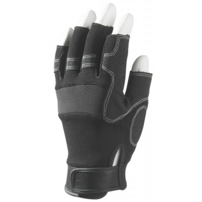 Mitaine EUROSTRONG 990, 5 doigts ouvert synth.noir, renfort paume - COVERGUARD | MO990