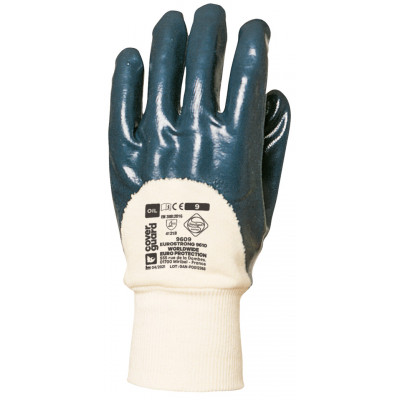 Gants EUROSTRONG 9610 Actifresh®, double enduction 3/4 nitrile bleu, dos aéré - COVERGUARD | MO9610