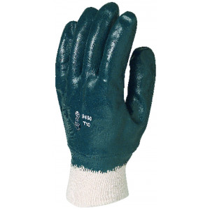 Gants EUROSTRONG 9450, coton main enduite nitrile bleu standard - COVERGUARD | MO9450