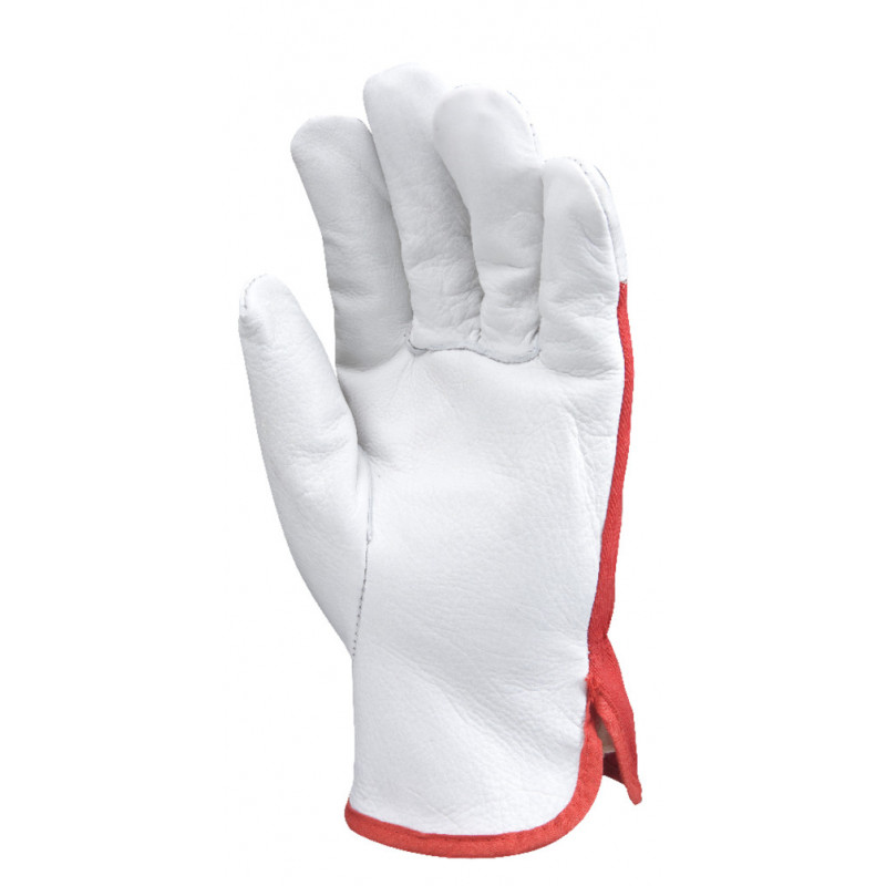 Gants maîtrise EUROSTRONG 880 fleur de vachette, coton rouge - COVERGUARD | MO880