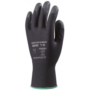 Gants EUROLITE 6640, nylon noir, paume enduite mousse PVC noir - COVERGUARD | MO6640