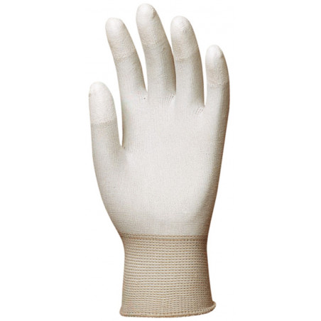 Gants EUROLITE 6160 polyester blanc, bouts doigts enduits PU blanc - COVERGUARD | MO6160