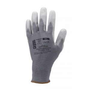 Gants EUROLITE 6030 polyester gris J13 paume enduite PU gris - COVERGUARD | MO6030