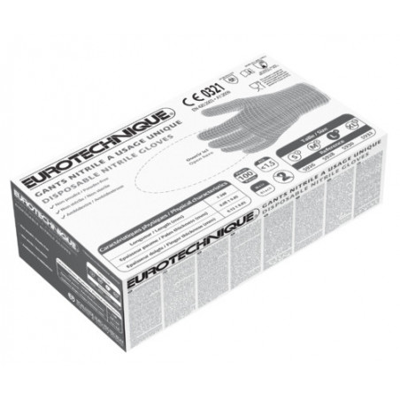 Gants EURO-ONE 5930 nitrile noir non poudrés AQL 1.5 (100gts) - COVERGUARD | MO5930