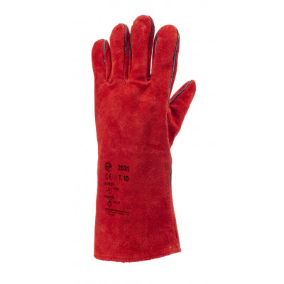 Gants EUROWELD 2631 croûte vachette rouge doublé molleton - COVERGUARD | MO2631