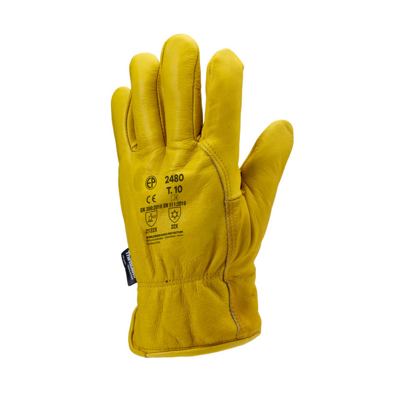 Gants EUROWINTER ALASKA fleur vachette doublé Thinsulate(R) - COVERGUARD | MO2480