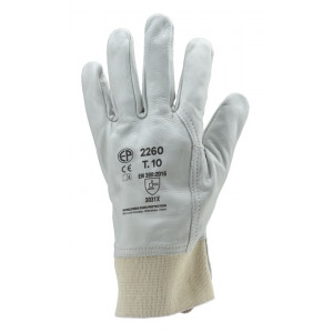 Gants maîtrise EUROSTRONG 2260 fleur vachette, poignet tricot, protège artère - COVERGUARD | MO2260