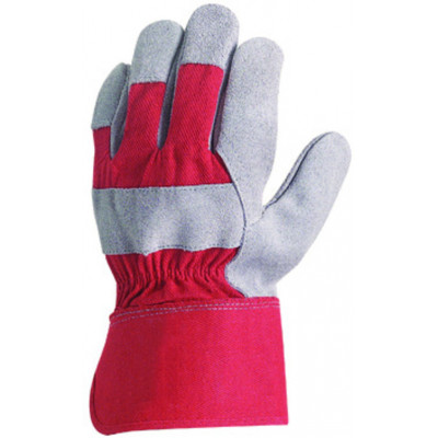 Gants docker EUROSTRONG 152 croûte vachette, toile rouge - COVERGUARD | MO152