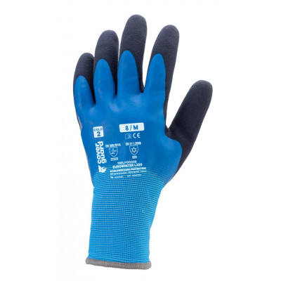 Gants EUROWINTER L200, polyester, bouclette acrylique, double enduction latex main et paume sandy - COVERGUARD | 1WILF0