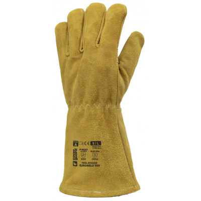 Gants EUROWELD 300 croûte vachette orange doré, cout.Kevlar, manchette 15cm - COVERGUARD | 1WEL300