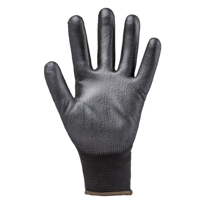 Lot 5 paires EUROLITE 13P110 polyester noir J13 paume enduite PU noir - COVERGUARD | 1PUBB5P