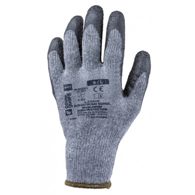 Gants EUROSTRONG SG810L polycoton gris, J10, paume enduite latex noir - COVERGUARD | 1LAGB0P