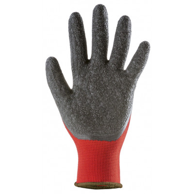 Gants EUROLITE 13L850 polyester rouge J13 paume enduite latex noir - COVERGUARD | 1LACR