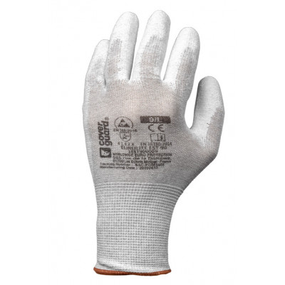 Gants EUROLITE EST90 J13 polyester / carbon - paume enduite PU - COVERGUARD | 1EST900